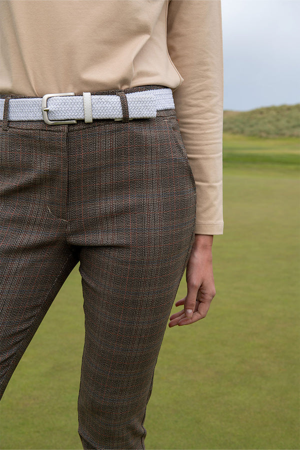 womens rust check stretch golf pant