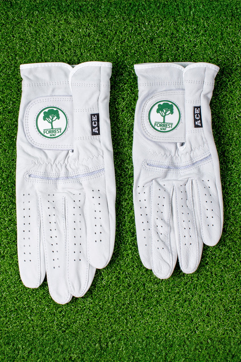 forrrest golf womens and mens logo leather golf glove for right handed golfers