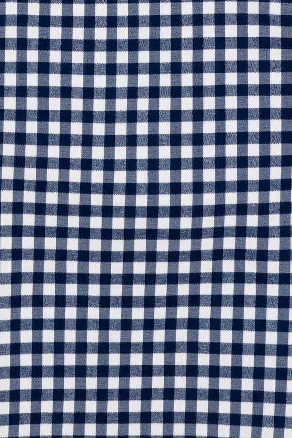 navy and white medium sized gingham