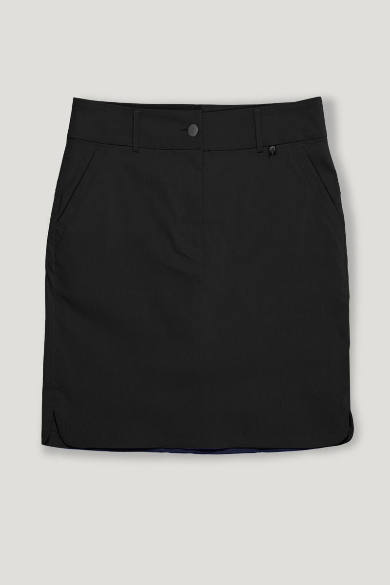 womens black stretch golf skort