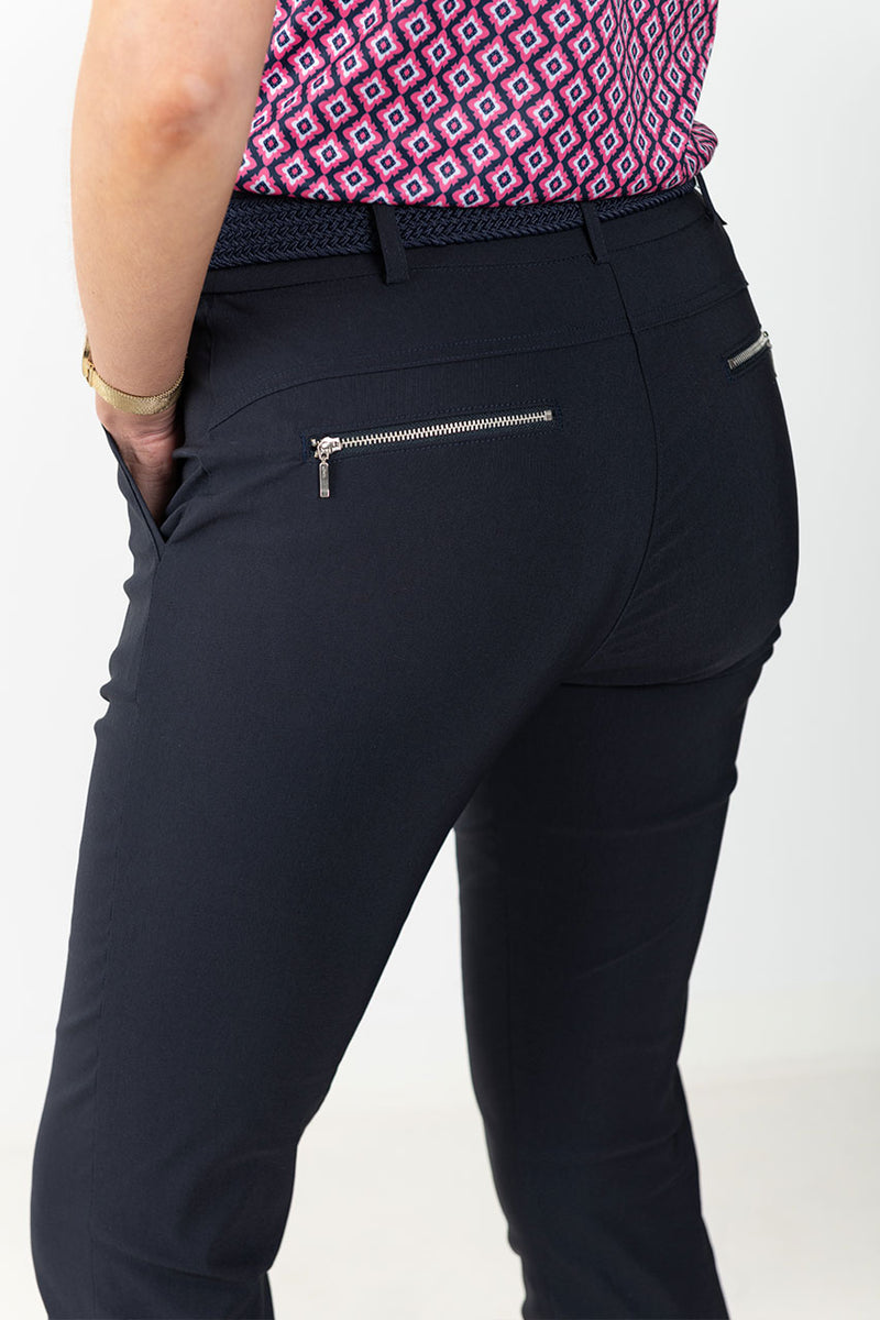 womens navy stretch golf capri pant