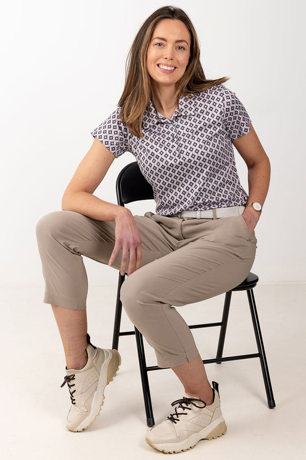 The Karenne Stone Mosiac Print Polo
