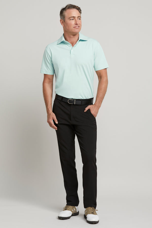 Men's mint green short sleeve golf polo shirt