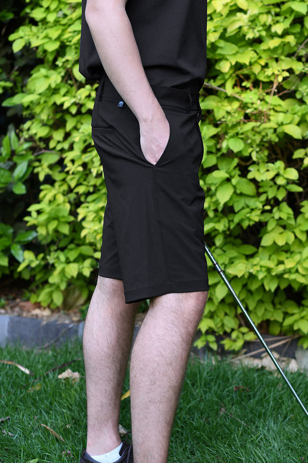 mens black slim fit golf short australia