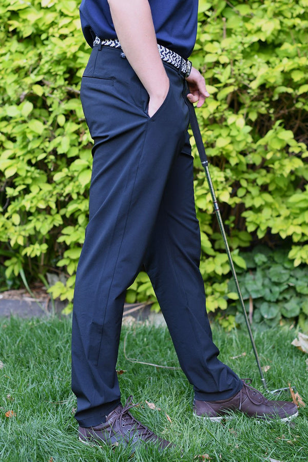 mens navy tapered leg golf trouser australia