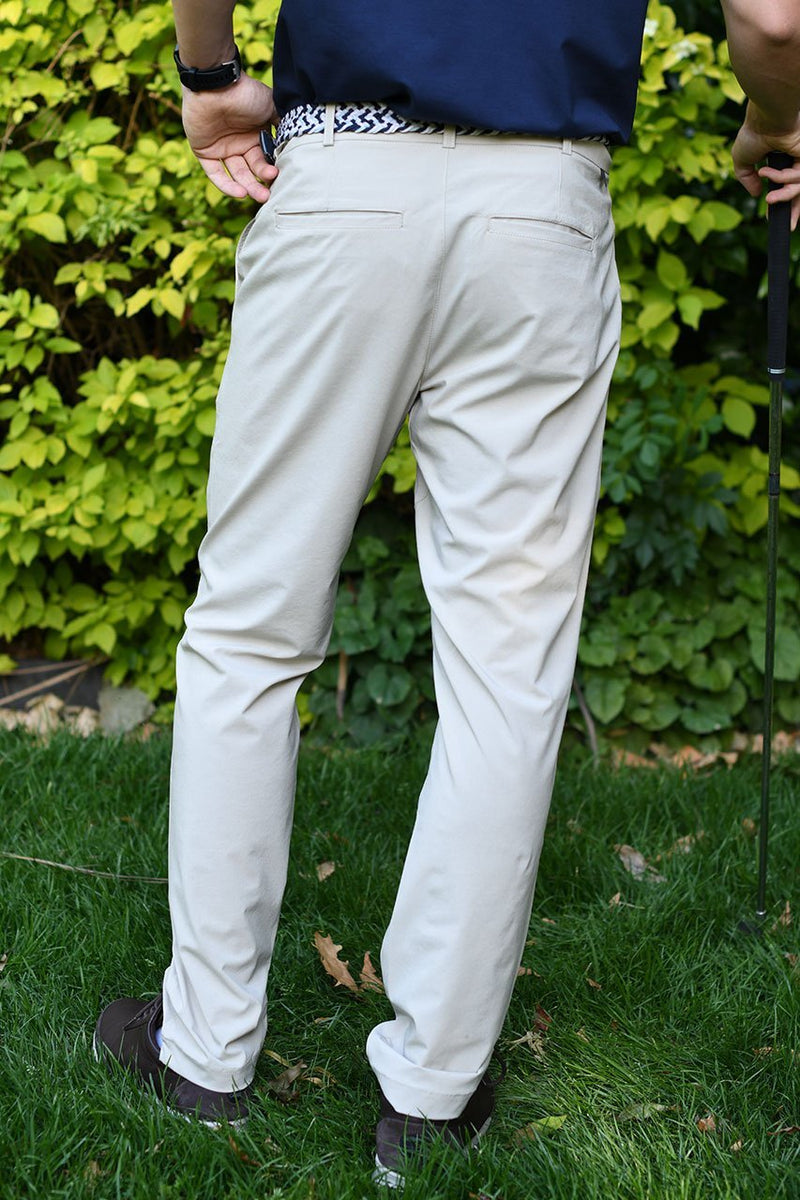 mens stone stretch  golf pant back view