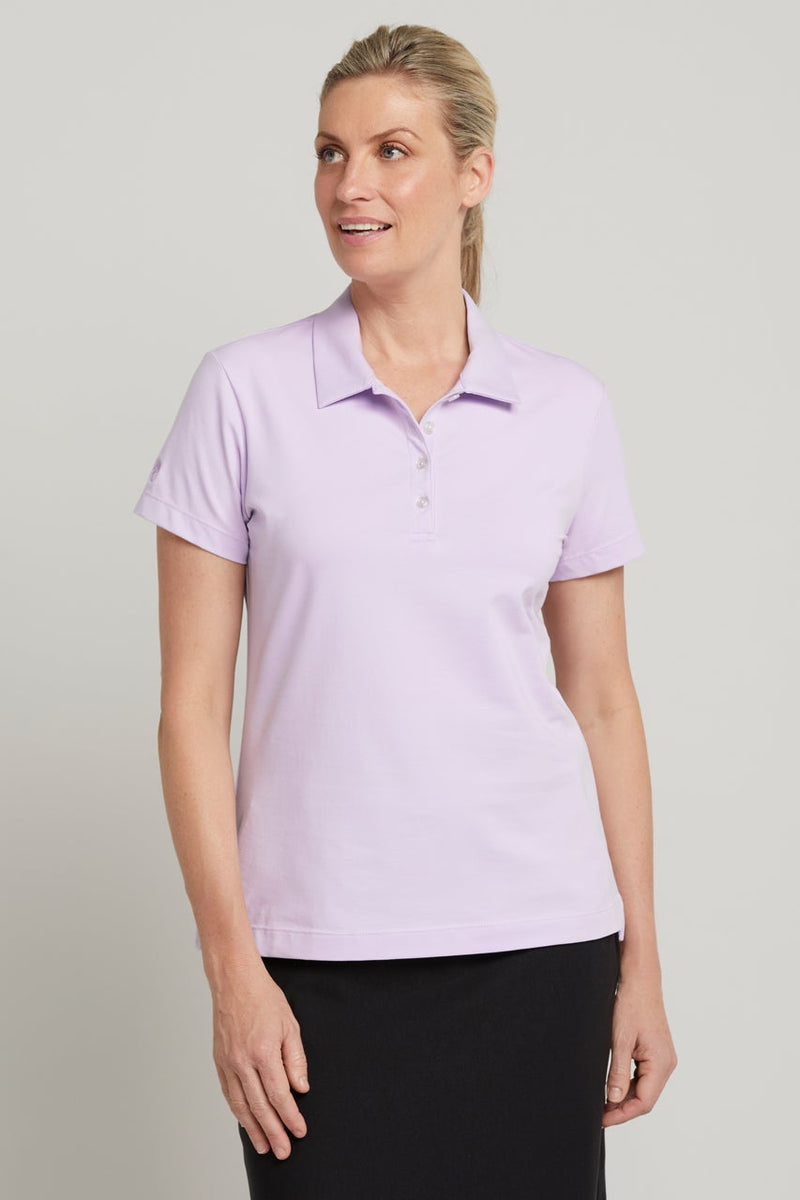 womens lilac golf polo shirt