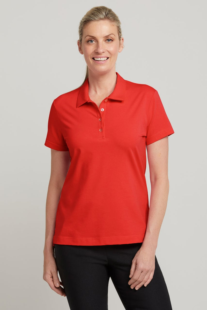 womens tangerine golf polo shirt