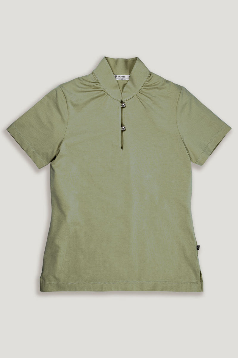 womens sage green golf polo shirt