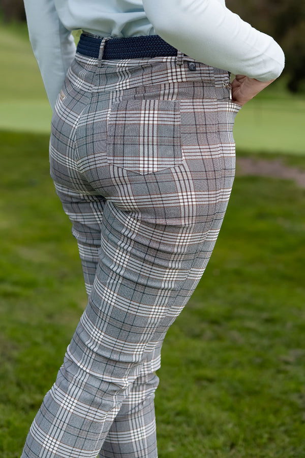 Golfino GETAWAY CHECKED TROUSERS FLAT FRONT Mens functional golf   resort pants in classic check pattern 3332 Medium  Walmartcom