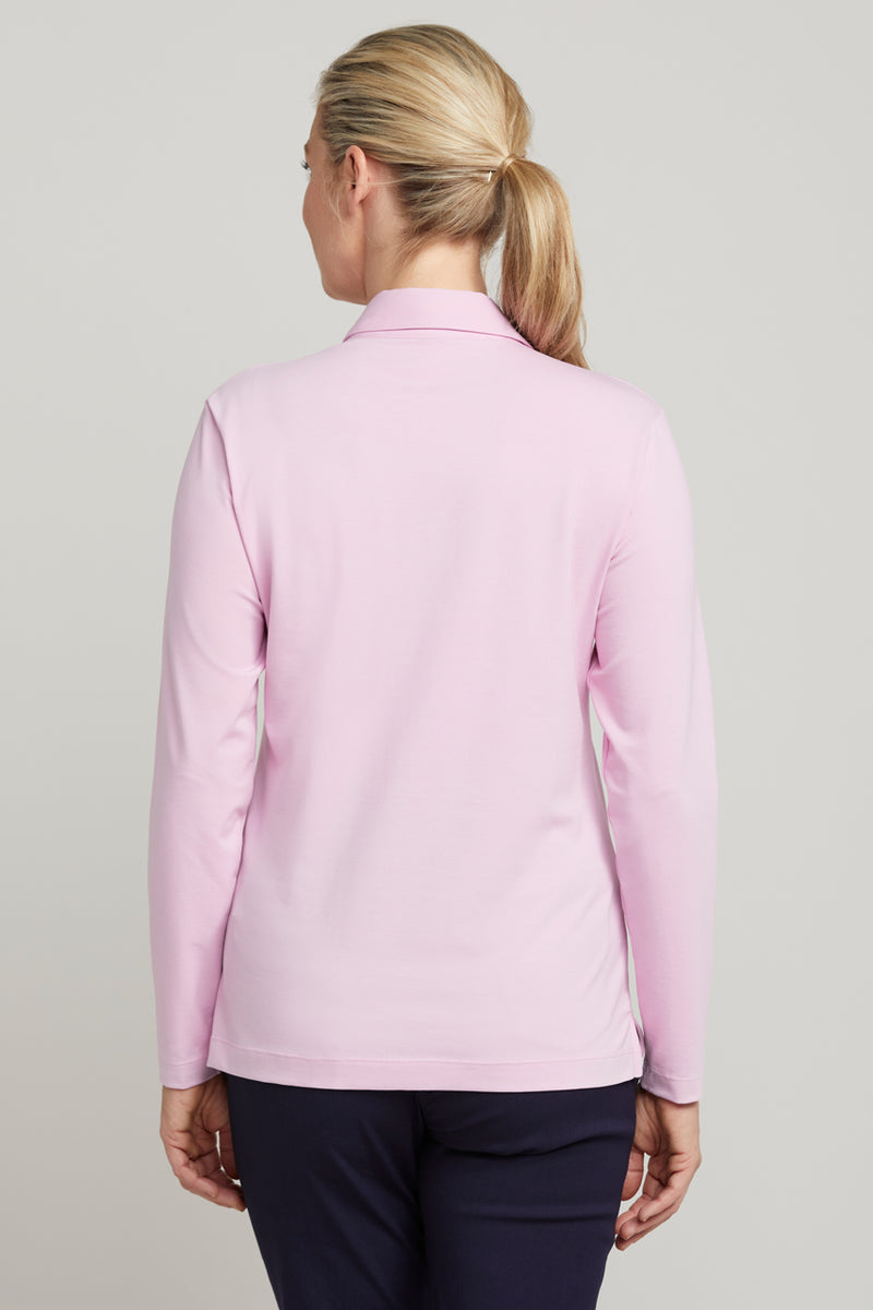 Pink long sleeve on sale polo