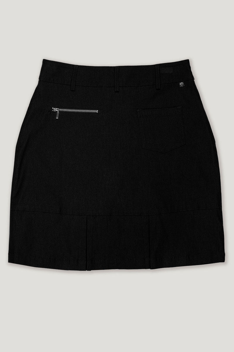 womens black longer line stretch golf skirt