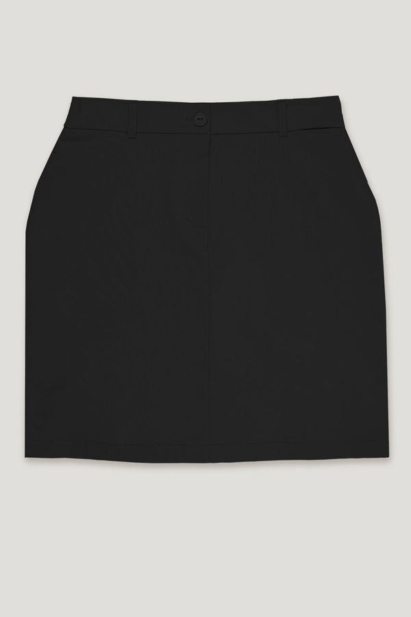 womens black straight golf skirt