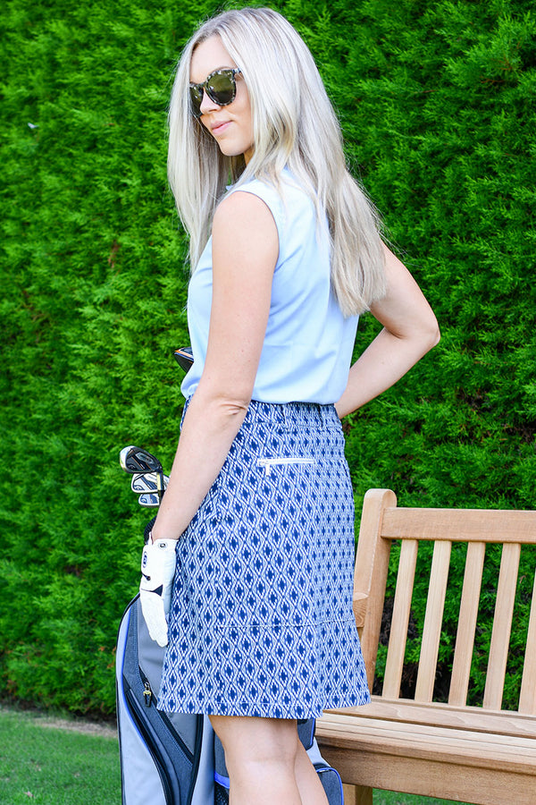 womens stretch  print golf skirt