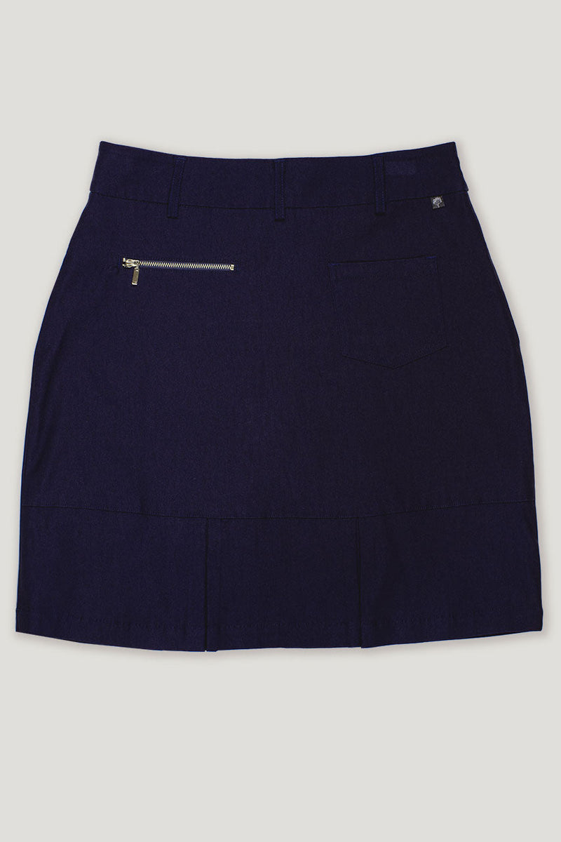 womens navy longer line stretch golf skirt