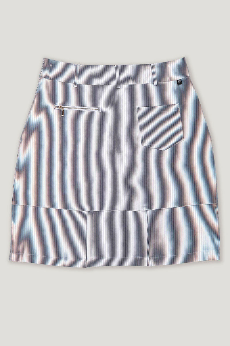 womens navy white longer line stretch golf skirt